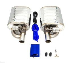 Koncové tlumiče výfuku s výfukovou klapkou ProRacing - nerez - 70mm - pravý a levý (OBD)