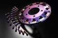 Přední brzdový kit D2 Racing pro Proton 418 RS (93-07), 6-pístkové brzdiče verze Sport, pevné kotouče 304x28mm