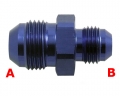 Redukční fitinka D-06 (AN6) 9/16"x18-UNF samec - D-04 (AN4) 7/16"x20-UNF samec